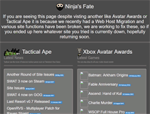 Tablet Screenshot of ninjasfate.com